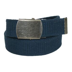 CTM Women's Cotton 1.5 Inch Belt with Vintage Military Buckle
